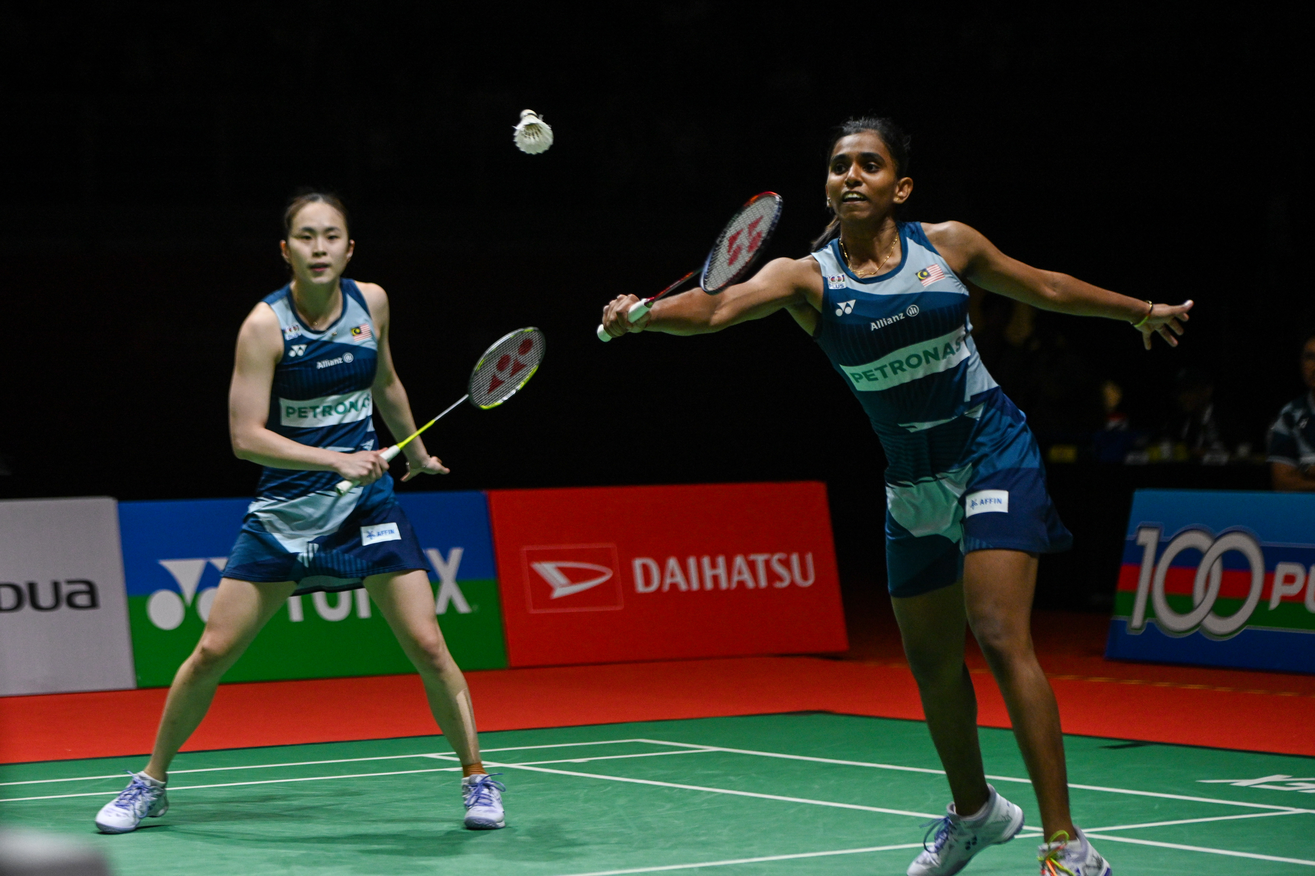 马来西亚运动员在羽毛球比赛中获胜